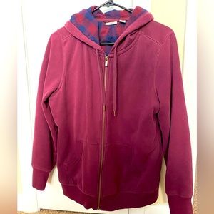 Men's Medium LL Bean flannel-lined hoodie